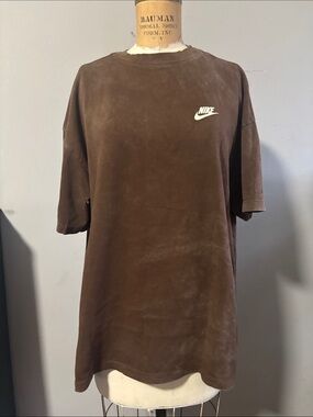 Nike Brown Oversized Mini Dress with White Logo